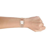 Buy Shop Michael Kors Emery Three-Hand Crystals Silver Dial Rose Gold Steel Strap Watch for Women - MK4644 USA Online