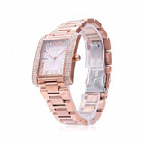 Buy Shop Michael Kors Emery Three-Hand Crystals Silver Dial Rose Gold Steel Strap Watch for Women - MK4644 USA Online