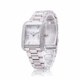 Buy Shop Michael Kors Emery Three-Hand Crystals White Dial Silver Steel Strap Watch for Women - MK4642 USA Online
