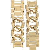Buy Shop Michael Kors Emery Three Hand Leopard Print Gold Dial Gold Steel Strap Watch For Women - MK7437 USA Online