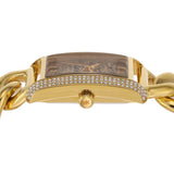 Buy Shop Michael Kors Emery Three Hand Leopard Print Gold Dial Gold Steel Strap Watch For Women - MK7437 USA Online
