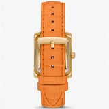 Buy Shop Michael Kors Emery Three Hand Rose Gold Dial Orange Leather Strap Watch For Women - MK2983 USA Online
