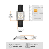 Buy Shop Michael Kors Emery Three Hand Silver Dial Black Leather Strap Watch For Women - MK4696 USA Online