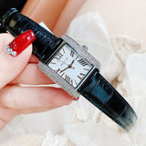 Buy Shop Michael Kors Emery Three Hand Silver Dial Black Leather Strap Watch For Women - MK4696 USA Online