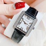 Buy Shop Michael Kors Emery Three Hand Silver Dial Black Leather Strap Watch For Women - MK4696 USA Online