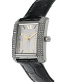 Buy Shop Michael Kors Emery Three Hand Silver Dial Black Leather Strap Watch For Women - MK4696 USA Online