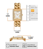 Buy Shop Michael Kors Emery Three Hand Silver Dial Gold Steel Strap Watch For Women - Mk7300 USA Online