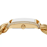 Buy Shop Michael Kors Emery Three Hand Silver Dial Gold Steel Strap Watch For Women - Mk7300 USA Online