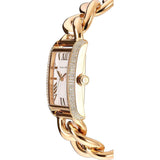 Buy Shop Michael Kors Emery Three Hand Silver Dial Gold Steel Strap Watch For Women - Mk7300 USA Online