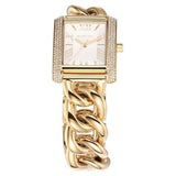 Buy Shop Michael Kors Emery Three Hand Silver Dial Gold Steel Strap Watch For Women - Mk7300 USA Online