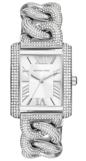 Buy Shop Michael Kors Emery Three Hand Silver Dial Silver Steel Strap Watch For Women - MK7299 USA Online