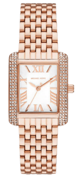 Buy Shop Michael Kors Emery Three-Hand White Dial Rose Gold Steel Strap Watch for Women - MK4743 USA Online