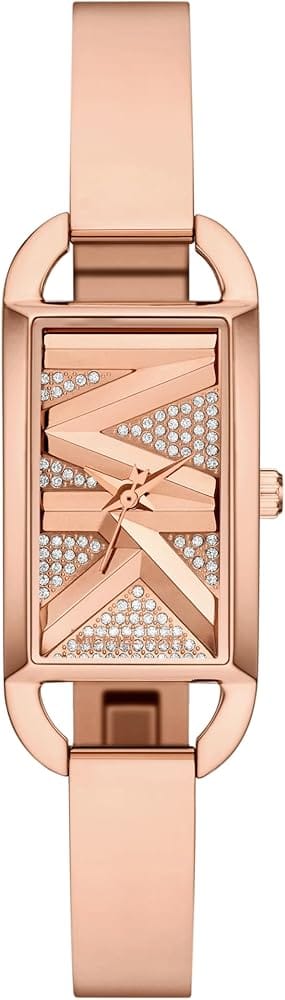 Buy Shop Michael Kors Empire Pavé Analog Rose Gold Dial Rose Gold Steel Strap Watch for Women - MK4858 USA Online