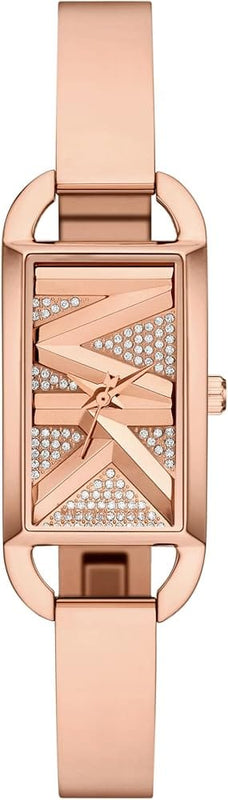 Buy Shop Michael Kors Empire Pavé Analog Rose Gold Dial Rose Gold Steel Strap Watch for Women - MK4858 USA Online