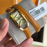 Buy Shop Michael Kors Empire Three Hand Gold Dial Brown Leather Strap Watch for Women - MK4721 USA Online