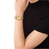 Buy Shop Michael Kors Empire Three Hand Gold Dial Gold Steel Strap Watch For Women - MK7406 USA Online