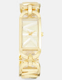 Buy Shop Michael Kors Empire Three Hand Gold Dial Gold Steel Strap Watch For Women - MK7406 USA Online