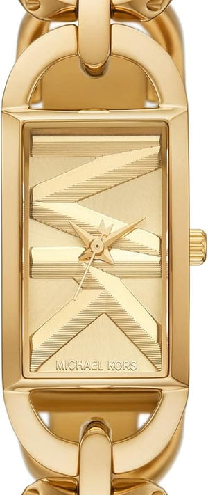 Buy Shop Michael Kors Empire Three Hand Gold Dial Gold Steel Strap Watch For Women - MK7406 USA Online