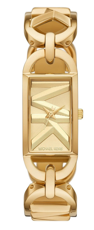 Buy Shop Michael Kors Empire Three Hand Gold Dial Gold Steel Strap Watch For Women - MK7406 USA Online