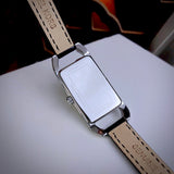 Buy Shop Michael Kors Empire Three-Hand Silver Dial Black Leather Strap Watch For Women - MK4722 USA Online