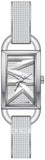 Buy Shop Michael Kors Empire Three-Hand Silver Dial Silver Steel Strap Watch for Women - MK4841 USA Online