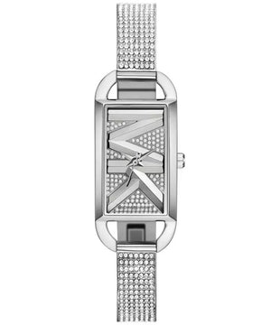 Buy Shop Michael Kors Empire Three-Hand Silver Dial Silver Steel Strap Watch for Women - MK4841 USA Online