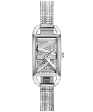 Buy Shop Michael Kors Empire Three-Hand Silver Dial Silver Steel Strap Watch for Women - MK4841 USA Online