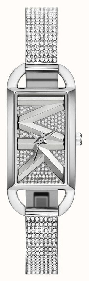 Buy Shop Michael Kors Empire Three-Hand Silver Dial Silver Steel Strap Watch for Women - MK4841 USA Online
