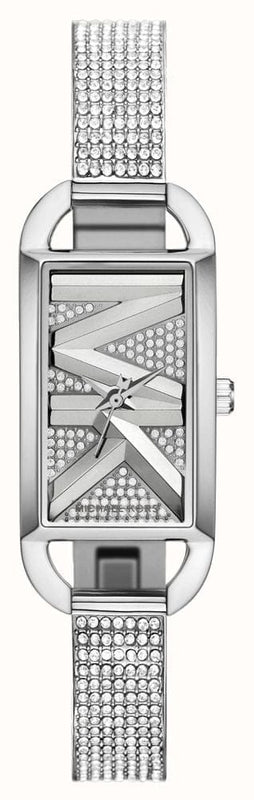 Buy Shop Michael Kors Empire Three-Hand Silver Dial Silver Steel Strap Watch for Women - MK4841 USA Online