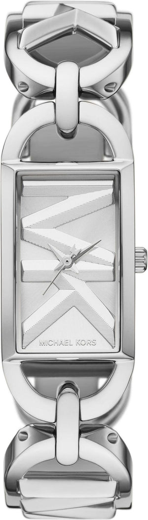 Buy Shop Michael Kors Empire Three Hand Silver Dial Silver Steel Strap Watch For Women - MK7407 USA Online