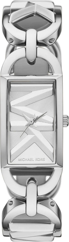 Buy Shop Michael Kors Empire Three Hand Silver Dial Silver Steel Strap Watch For Women - MK7407 USA Online