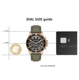 Buy Shop Michael Kors Everest Analog Black Dial Green Leather Strap Watch For Men - MK9090 USA Online