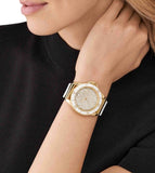 Buy Shop Michael Kors Everest Analog Gold Dial White Silicone Strap Watch For Women - MK7357 USA Online