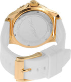 Buy Shop Michael Kors Everest Analog Gold Dial White Silicone Strap Watch For Women - MK7357 USA Online