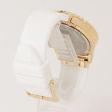 Buy Shop Michael Kors Everest Analog Gold Dial White Silicone Strap Watch For Women - MK7357 USA Online