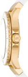 Buy Shop Michael Kors Everest Analog Gold Dial White Silicone Strap Watch For Women - MK7357 USA Online