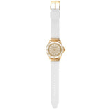 Buy Shop Michael Kors Everest Analog Gold Dial White Silicone Strap Watch For Women - MK7357 USA Online