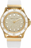 Buy Shop Michael Kors Everest Analog Gold Dial White Silicone Strap Watch For Women - MK7357 USA Online
