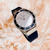 Buy Shop Michael Kors Everest Analog Rose Gold Dial Black Silicone Strap Watch For Women - MK7358 USA Online