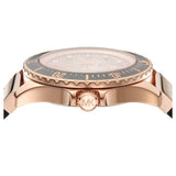 Buy Shop Michael Kors Everest Analog Rose Gold Dial Black Silicone Strap Watch For Women - MK7358 USA Online