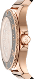 Buy Shop Michael Kors Everest Analog Rose Gold Dial Black Silicone Strap Watch For Women - MK7358 USA Online