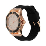 Buy Shop Michael Kors Everest Analog Rose Gold Dial Black Silicone Strap Watch For Women - MK7358 USA Online