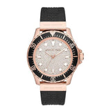 Buy Shop Michael Kors Everest Analog Rose Gold Dial Black Silicone Strap Watch For Women - MK7358 USA Online