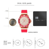 Buy Shop Michael Kors Everest Analog Rose Gold Dial Pink Silicone Strap Watch For Women - MK7359 USA Online