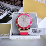 Buy Shop Michael Kors Everest Analog Rose Gold Dial Pink Silicone Strap Watch For Women - MK7359 USA Online