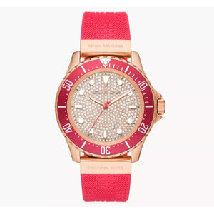Buy Shop Michael Kors Everest Analog Rose Gold Dial Pink Silicone Strap Watch For Women - MK7359 USA Online