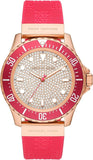 Buy Shop Michael Kors Everest Analog Rose Gold Dial Pink Silicone Strap Watch For Women - MK7359 USA Online