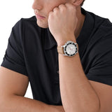Buy Shop Michael Kors Everest Analog White Dial Brown Leather Strap Watch For Men - MK9092 USA Online