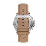 Buy Shop Michael Kors Everest Analog White Dial Brown Leather Strap Watch For Men - MK9092 USA Online