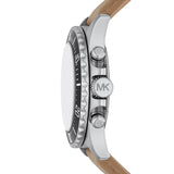 Buy Shop Michael Kors Everest Analog White Dial Brown Leather Strap Watch For Men - MK9092 USA Online